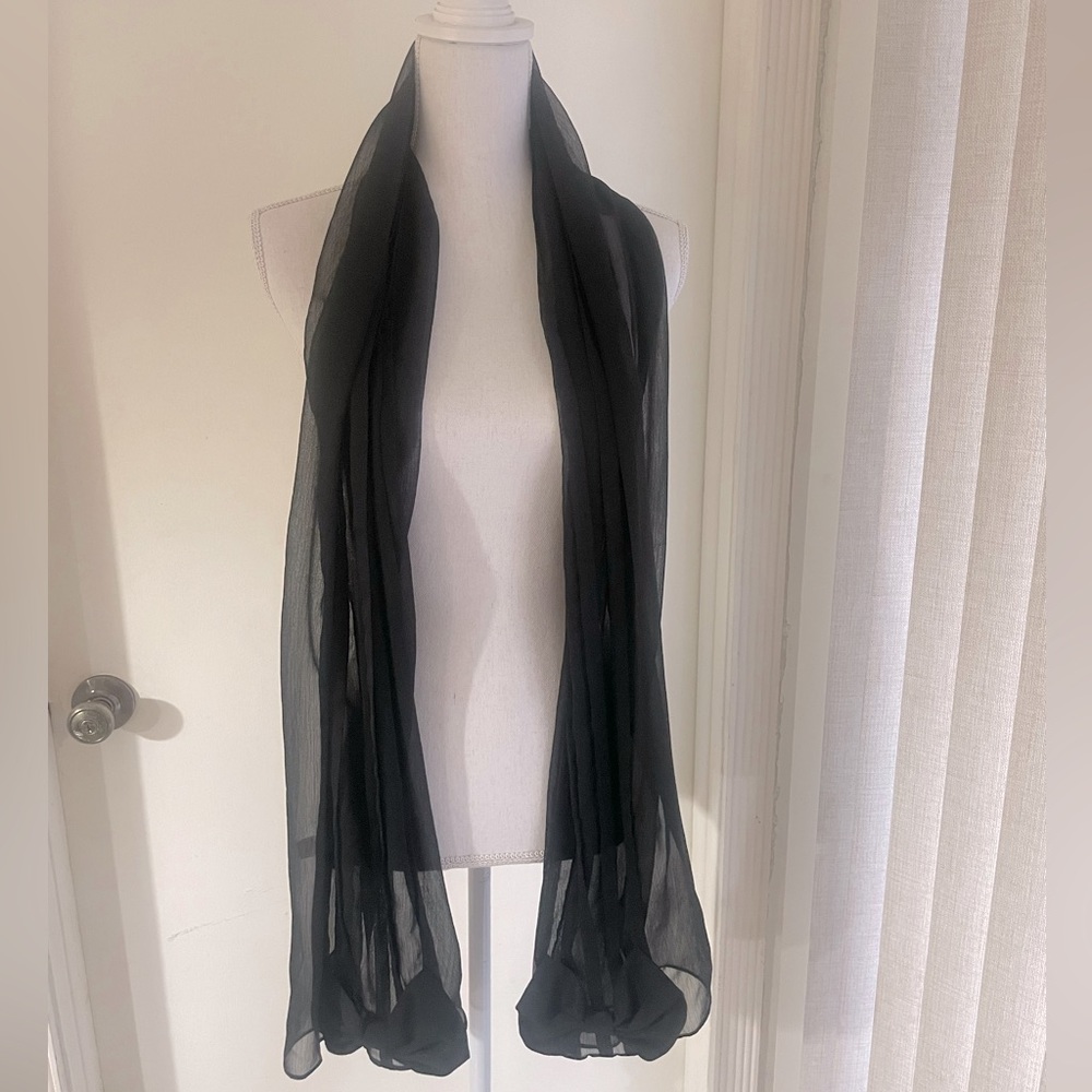 NWOT RSVP Charming Charlie’s Black Scarf CoverUp